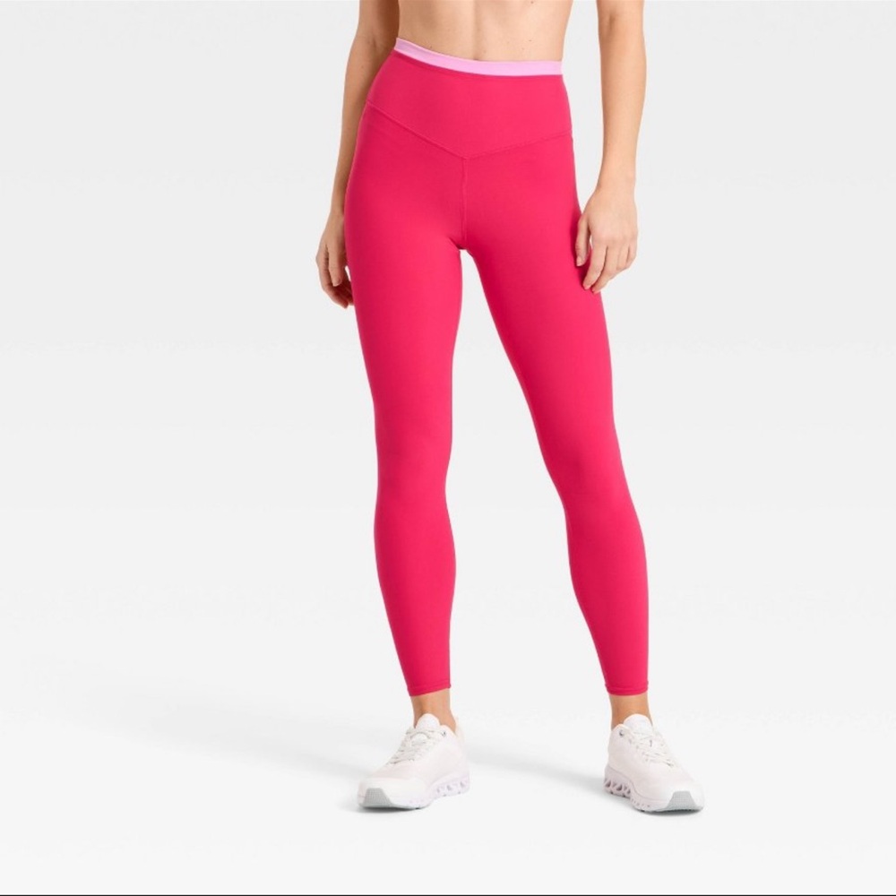 JoyLab™ Women's High-Rise Piped 7/8 Leggings - Red/Pink XS or XXL